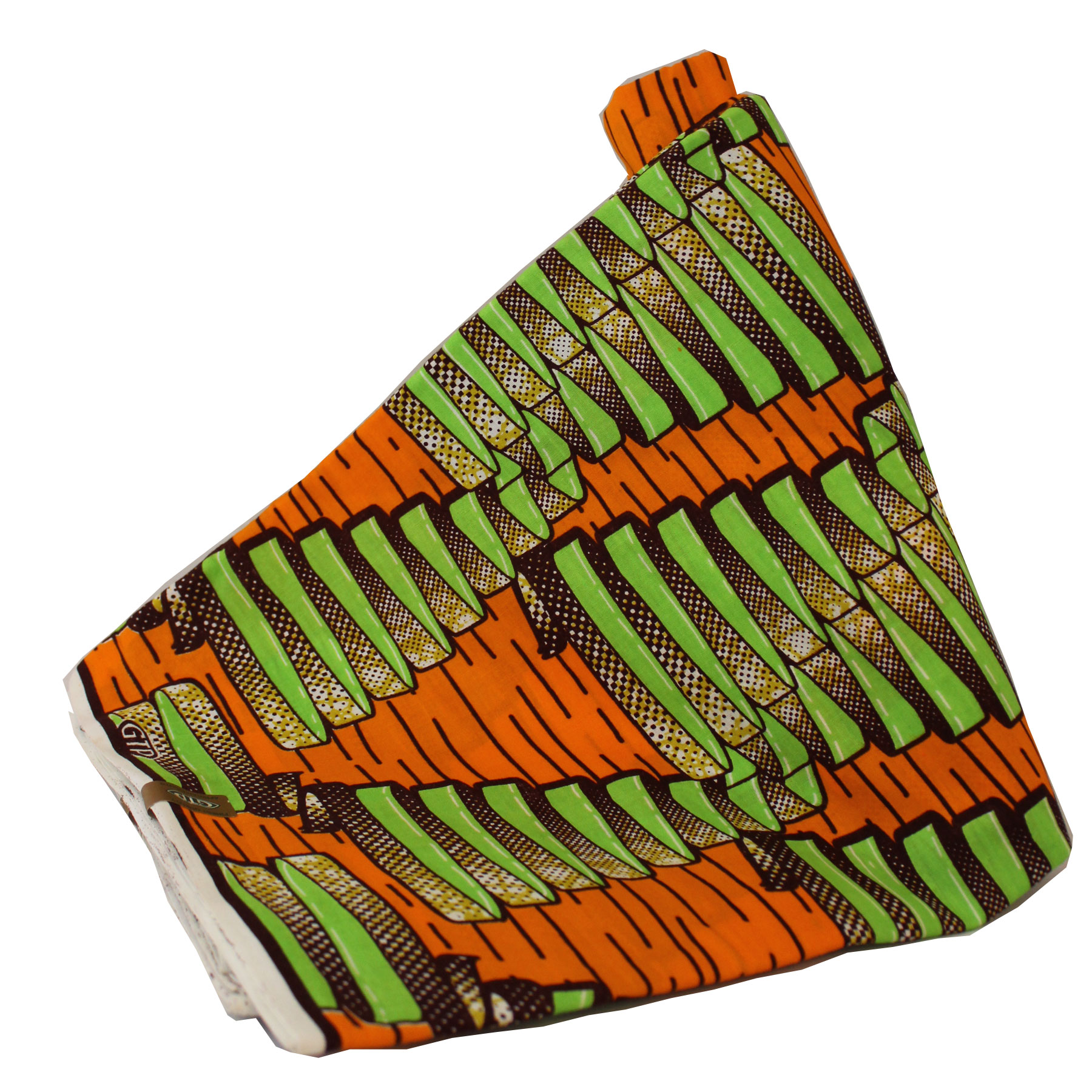 Afrikanskt tyg Orange Grön