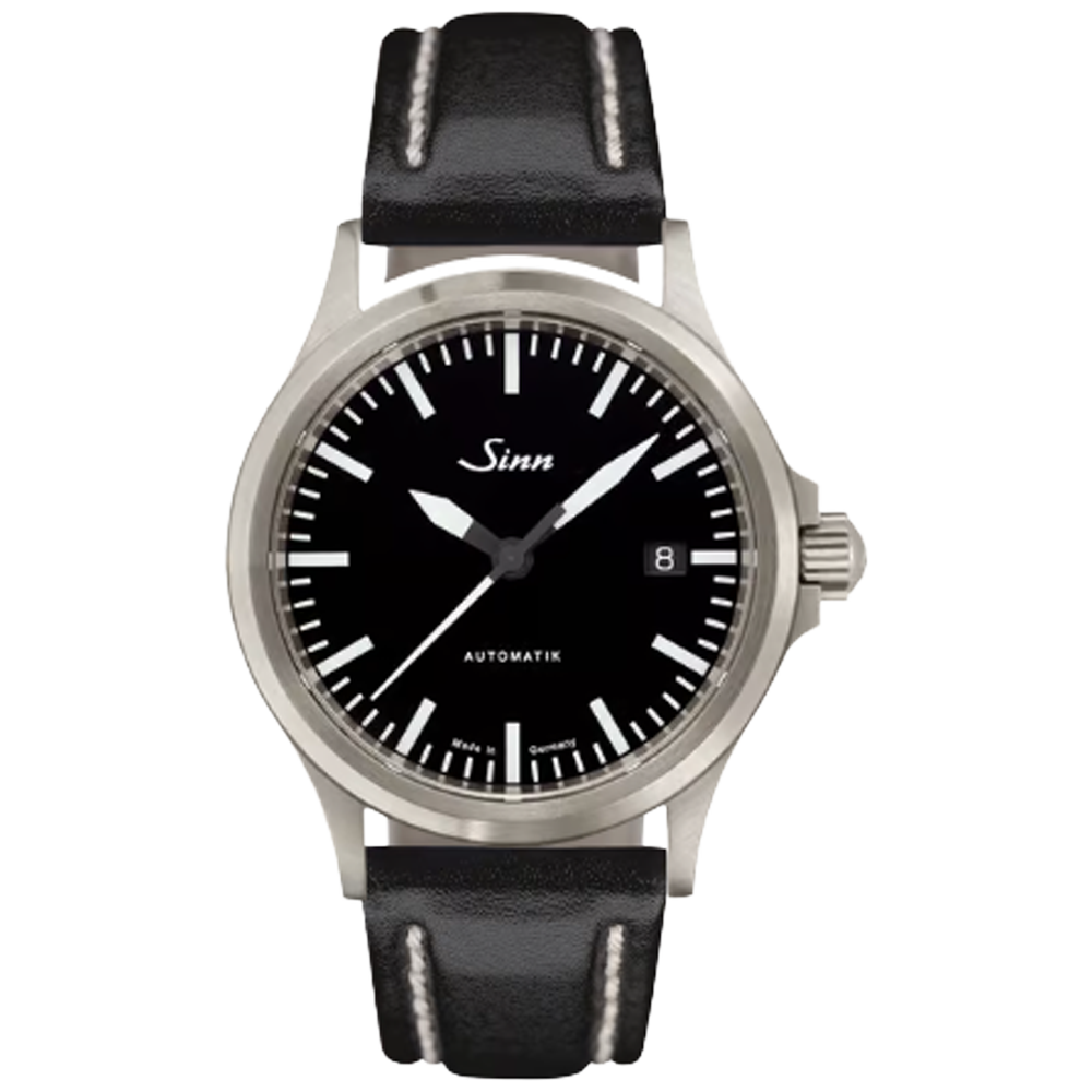 556.010 Sinn 556 I svart kalvskinn 