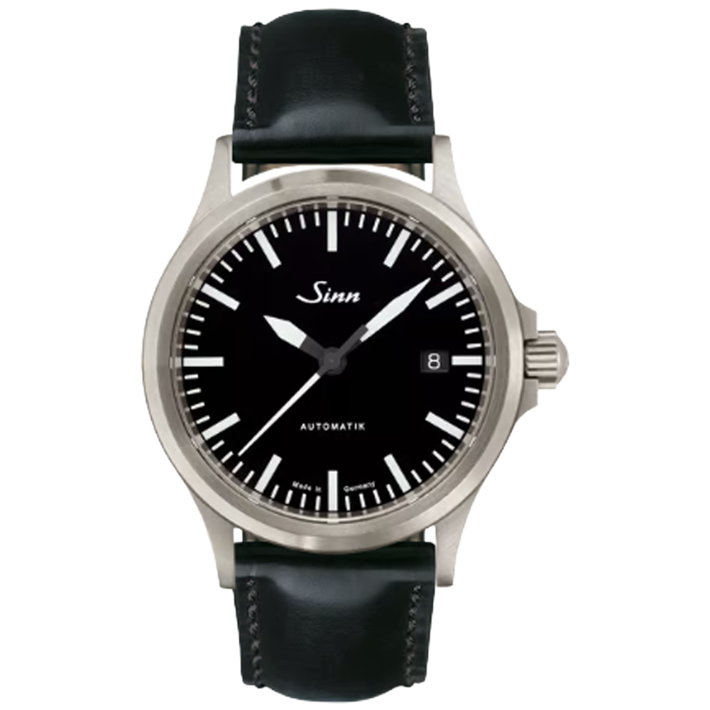 556.010 Sinn 556 I svart kalvskinn 