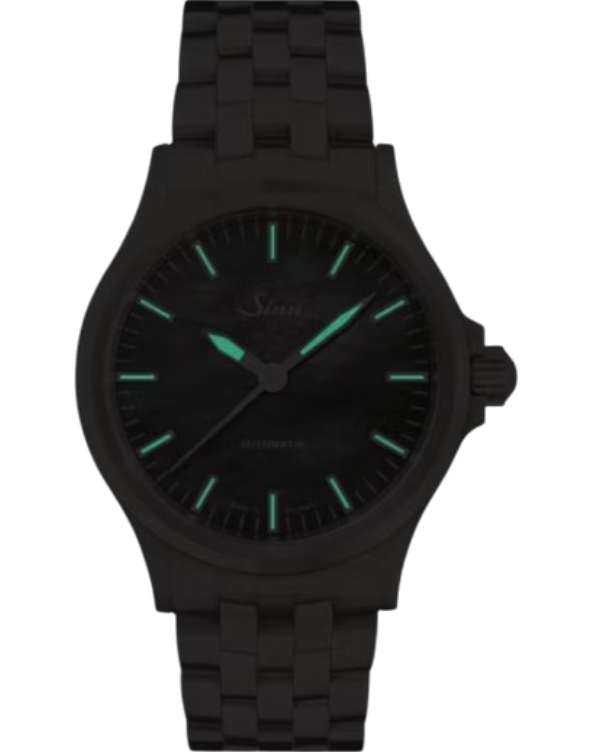 556.0105 Sinn 556 I pärlemor S grå alcantara läderband 