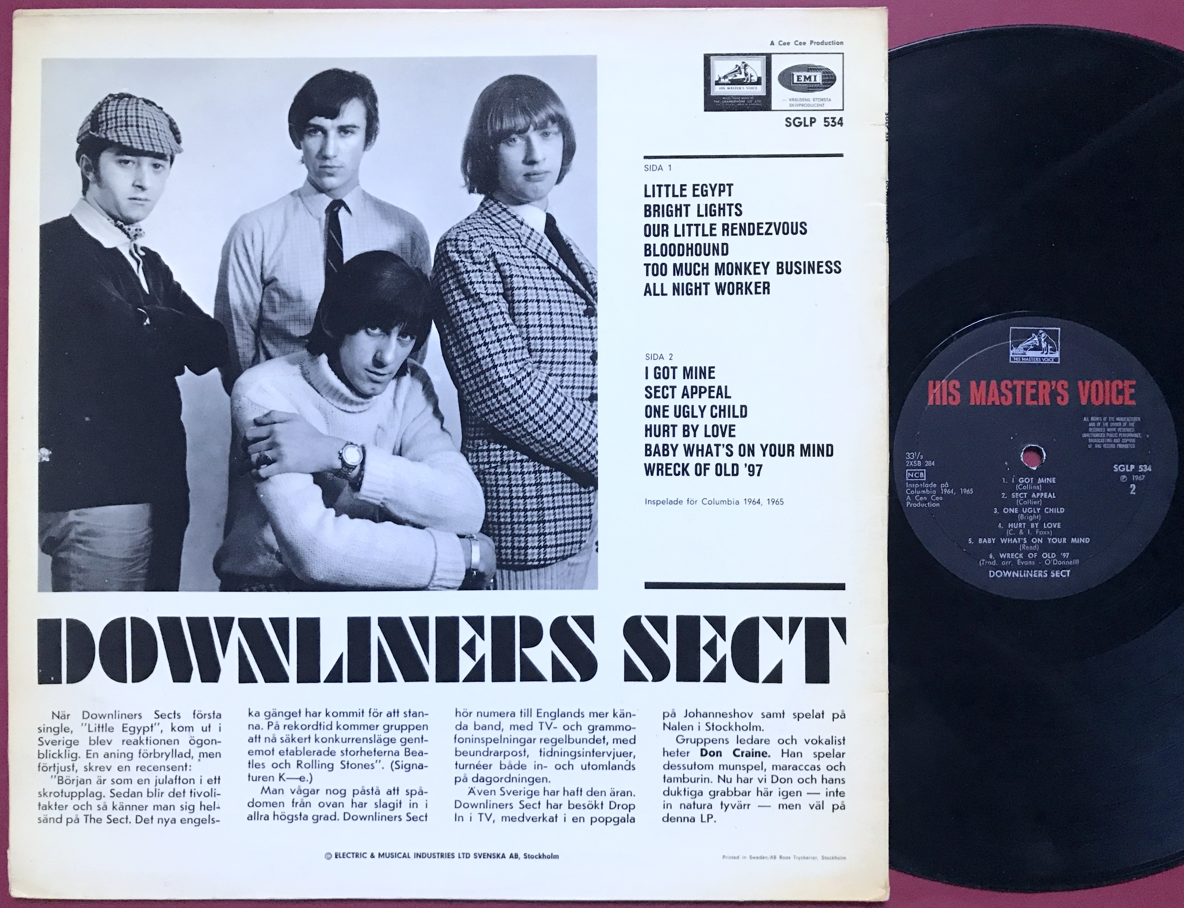 DOWNLINERS SECT - "same" Sweden only LP 1967 - 2