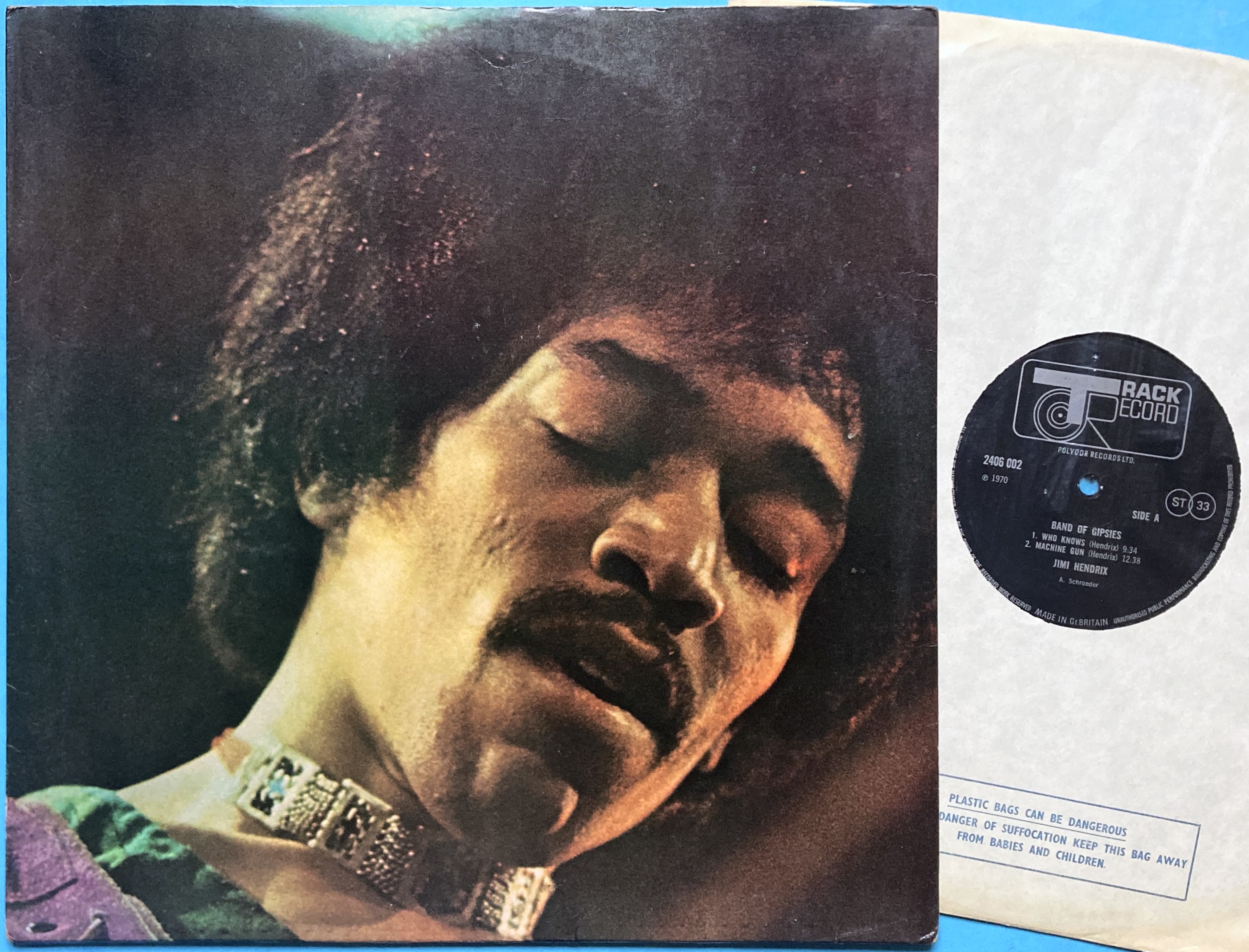 JIMI HENDRIX - Band of gipsies UK-orig Track LP 1970 