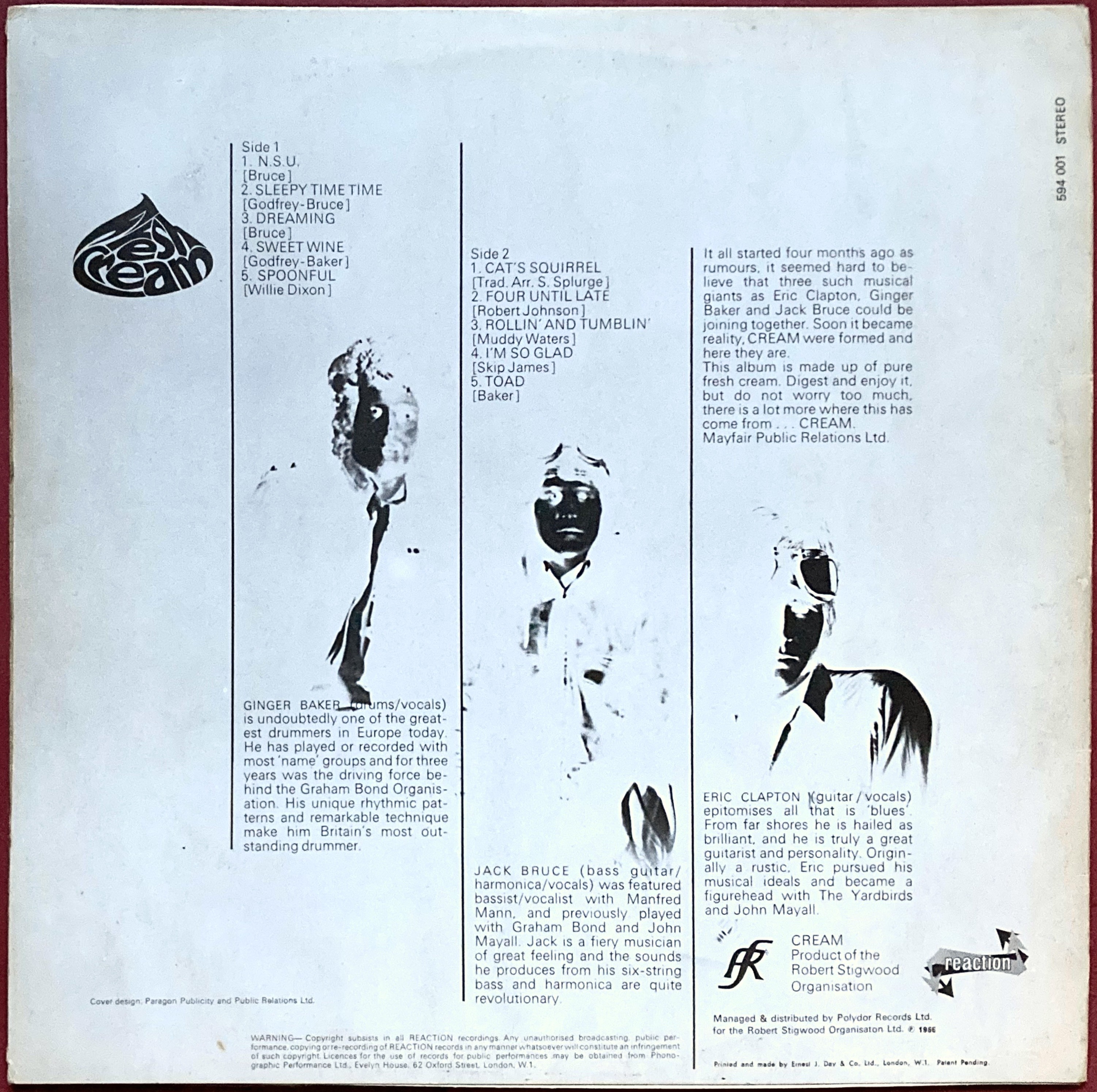 CREAM - Fresh UK-orig LP 1966 - 2