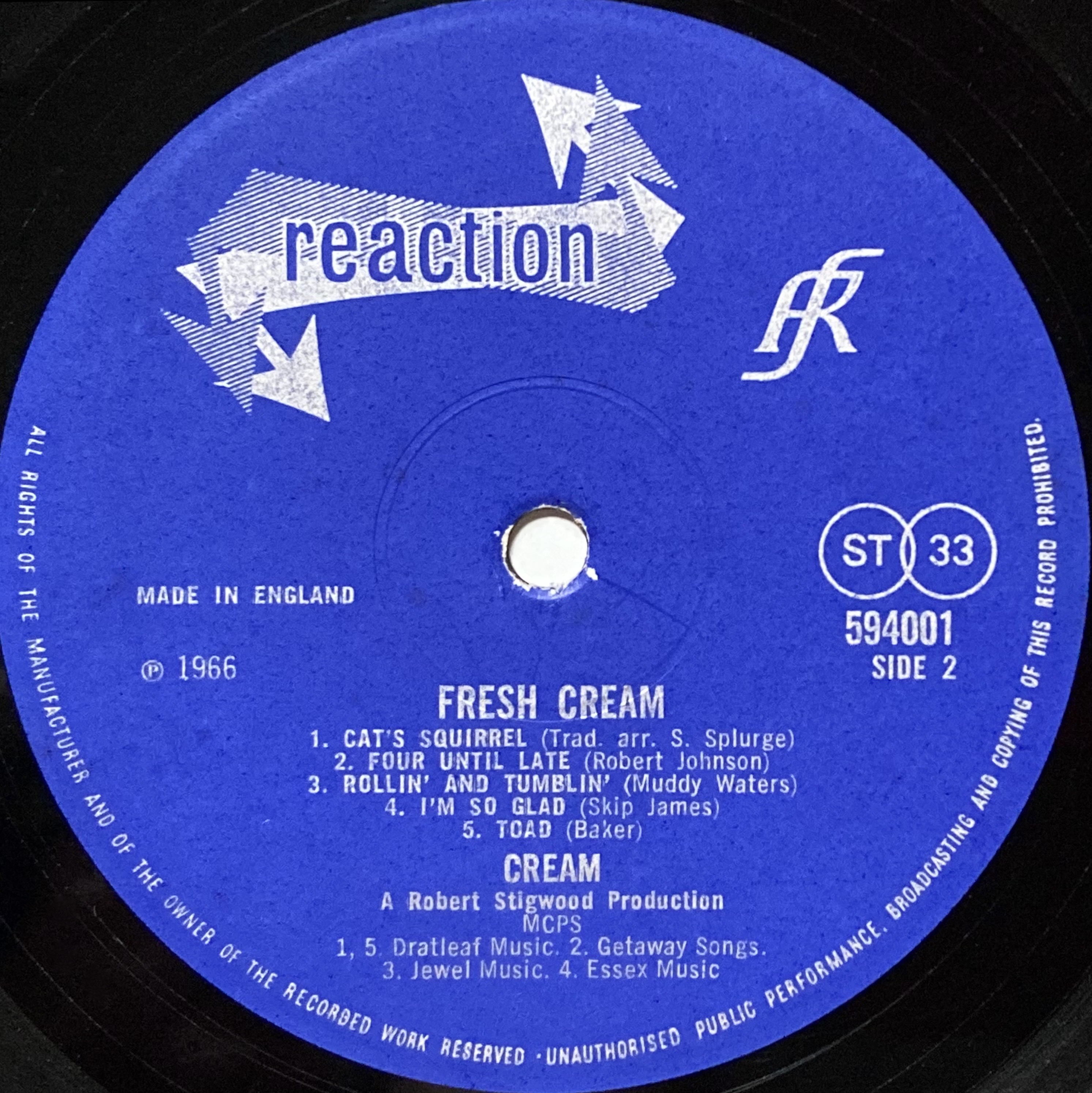 CREAM - Fresh UK-orig LP 1966 - 4