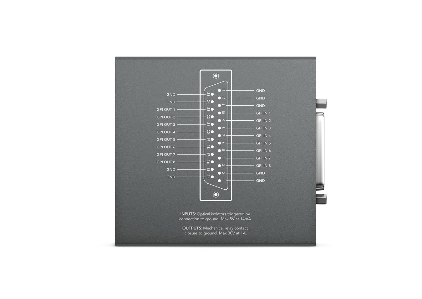 Blackmagic Design GPI and Tally Interface - 3
