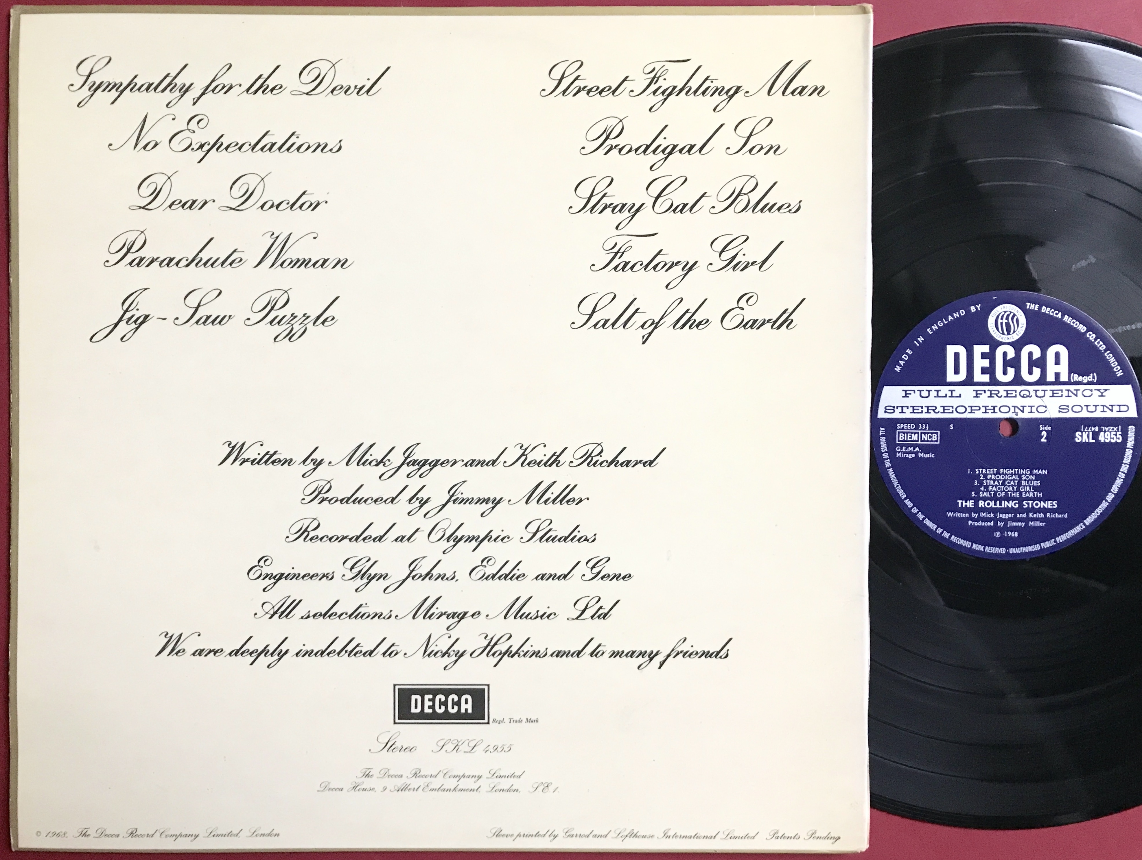 Nostalgipalatset - ROLLING STONES - Beggars Banquet UK-orig 