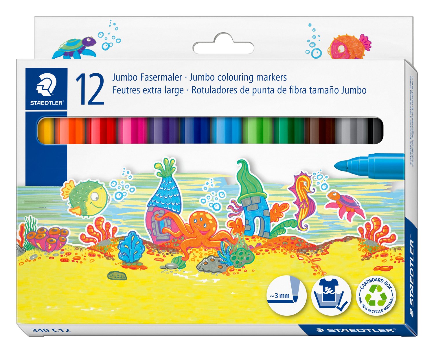 STAEDTLER® 340 Jumbo fiberpenna – 12-pack - 2