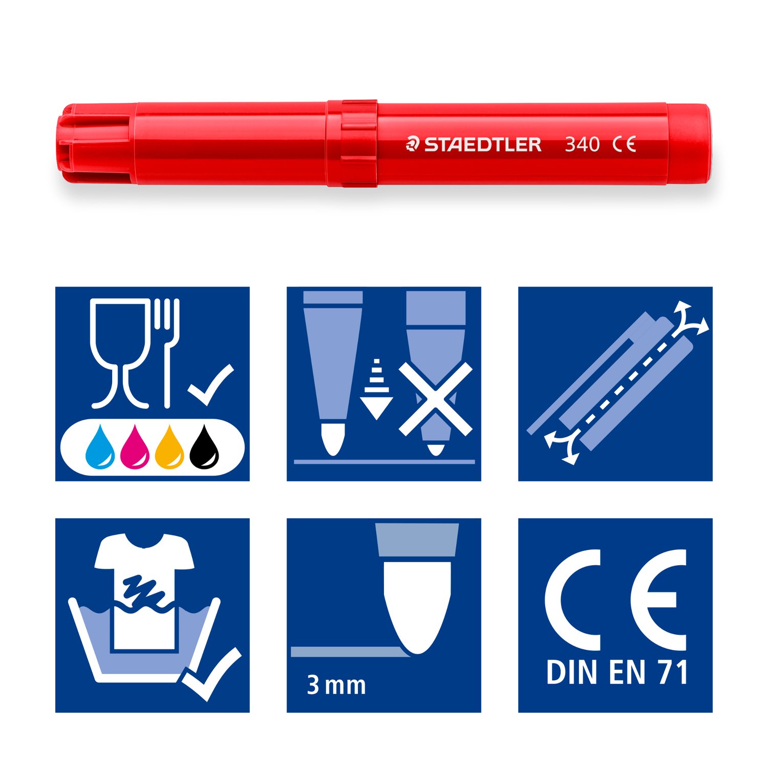 STAEDTLER® 340 Jumbo fiberpenna – 12-pack - 13