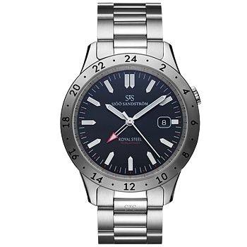 Sjöö Sandström Royal Steel Worldtimer 41 svart 019979