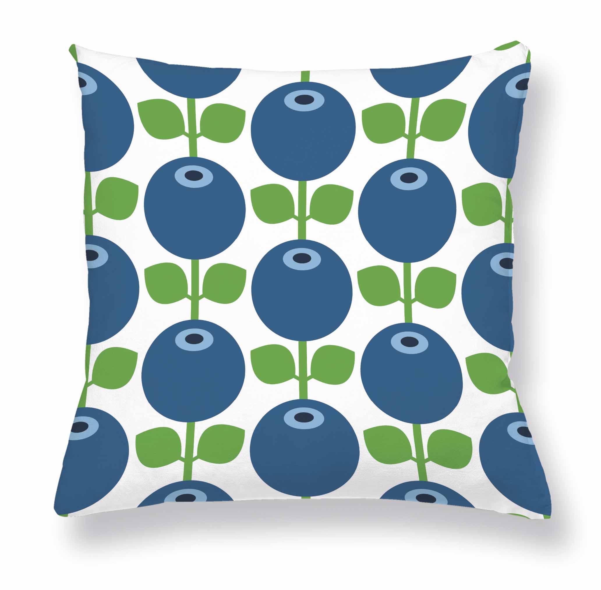 Cushion cover retro BLUEBERRY in linen