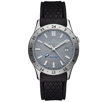 020494 Sjöö Sandström Royal Steel Worldtimer 36 grå