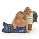 Lisa Larson (Miniatures 1963) Fantastic Fisherman 7,5 cm