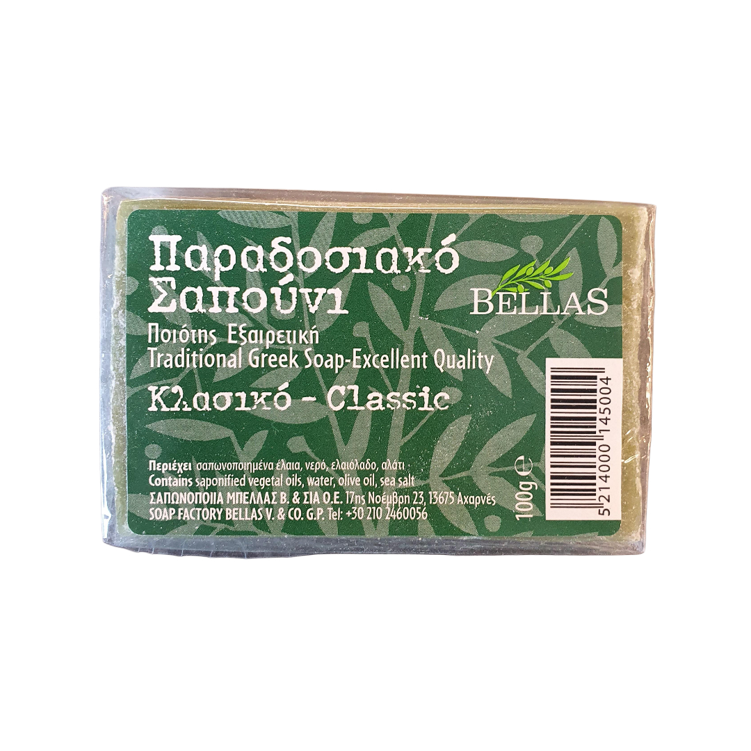 olivtvål, classic traditional Green olive oil soap 100gr.