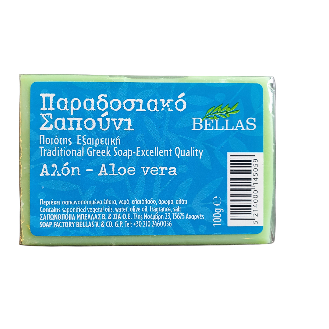 olivtvål, Traditional Greek aloe vera olive oil soap 100gr.