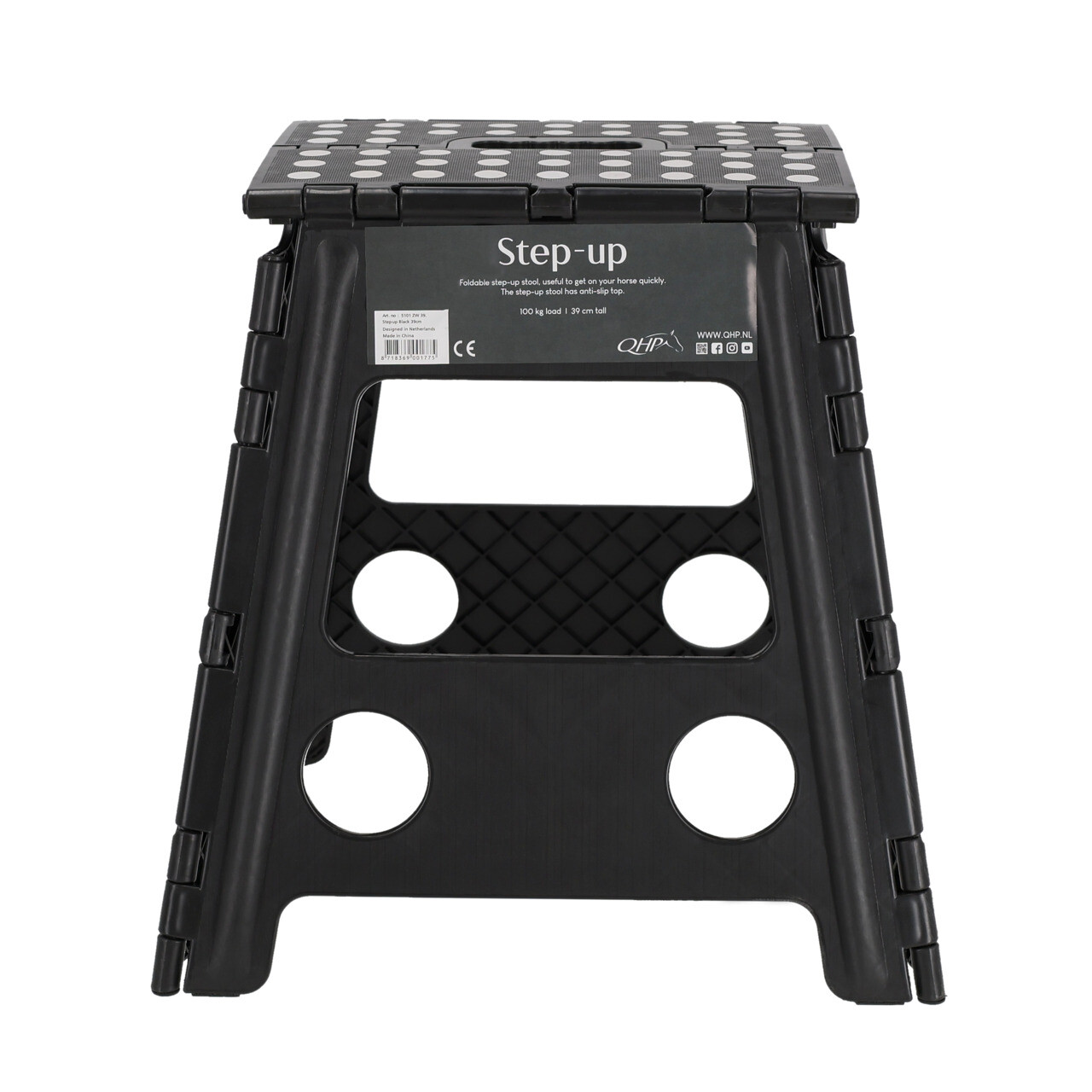 Pall hopfällbar svart