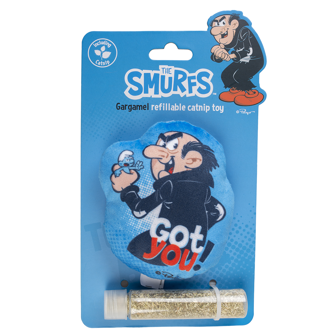 DuvoPlus Kattleksak Kattmyntakudde Smurfs-Gargamel 9x2x10cm Blå - 3
