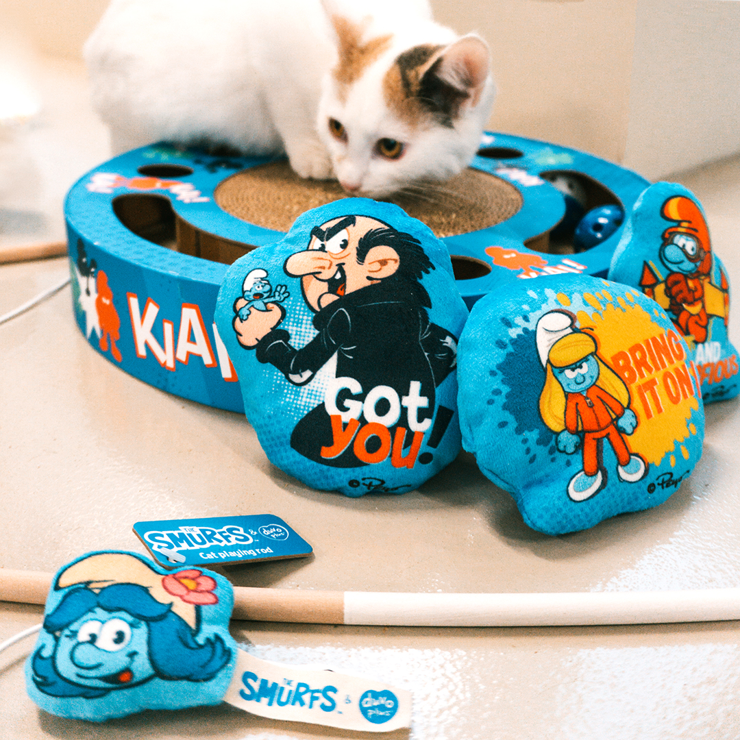 DuvoPlus Kattleksak Kattmyntakudde Smurfs-Gargamel 9x2x10cm Blå - 2