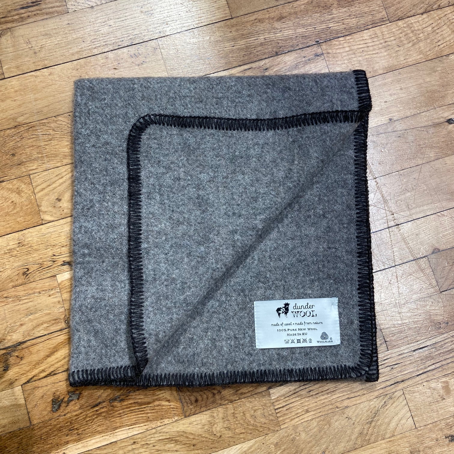Filt för barn och baby i svensk ofärgad ull - Grå - dunderWOOL - 2
