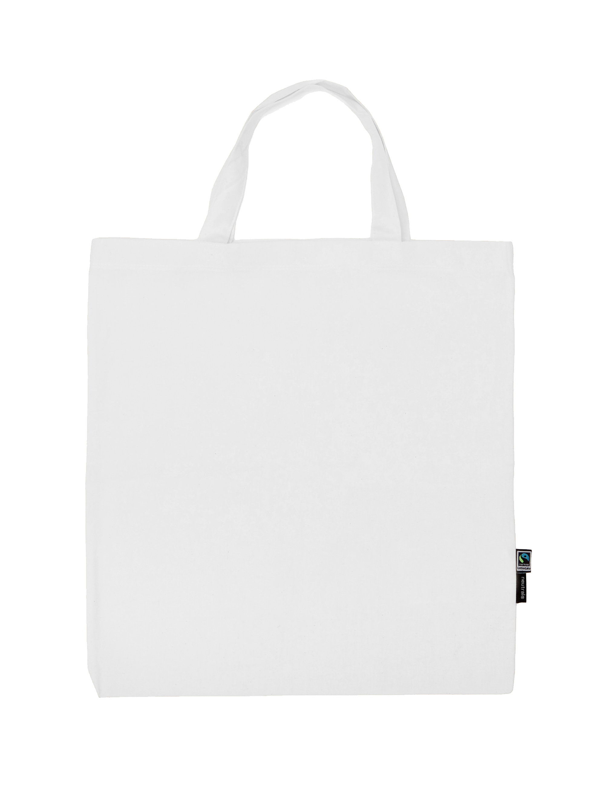 Tygkasse - Korta handtag - Neutral - Fairtrade & EKO GOTS - 3 olika färger - 2