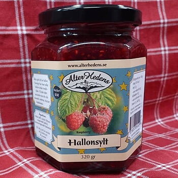 Hallonsylt, mycket bär, 320g