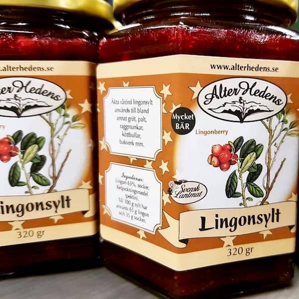 Lingonsylt, mycket bär, rårörd, AlterHedens,320g