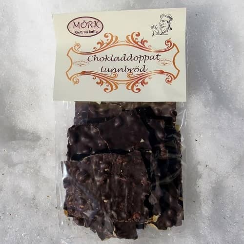 Chokladdoppat tunnbröd, Mörk, 150g
