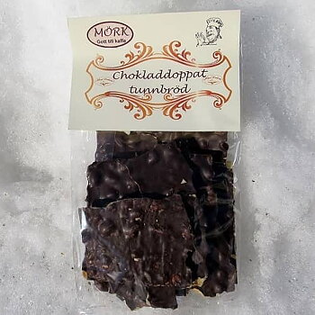 Chokladdoppat tunnbröd, Mörk, 150g