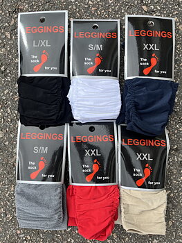 Leggings med rynkad  nederkant 1 par 60 kr - 2 par 100 kr