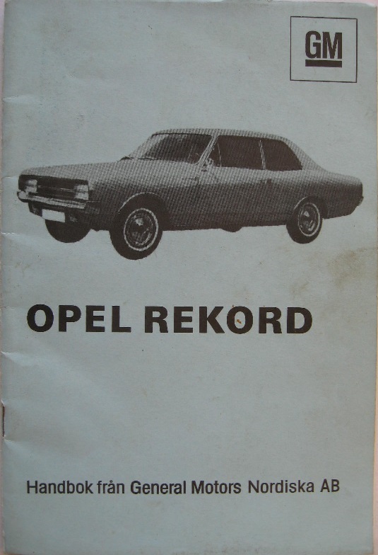 1967 Opel Rekord Handbok 2:a utg.