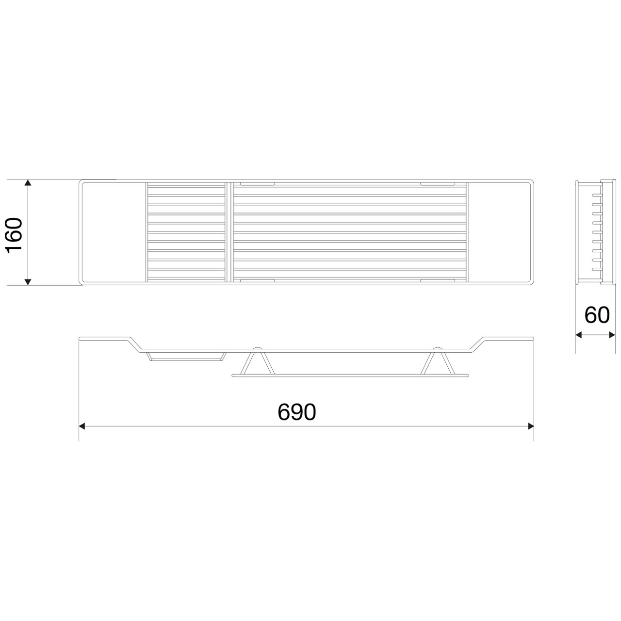 Bath tub bridge (chrome) - 3