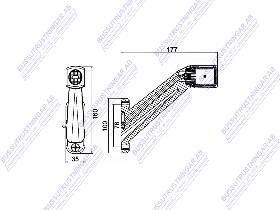 Bredd / sidomarkeringslykta Hella LED - 2