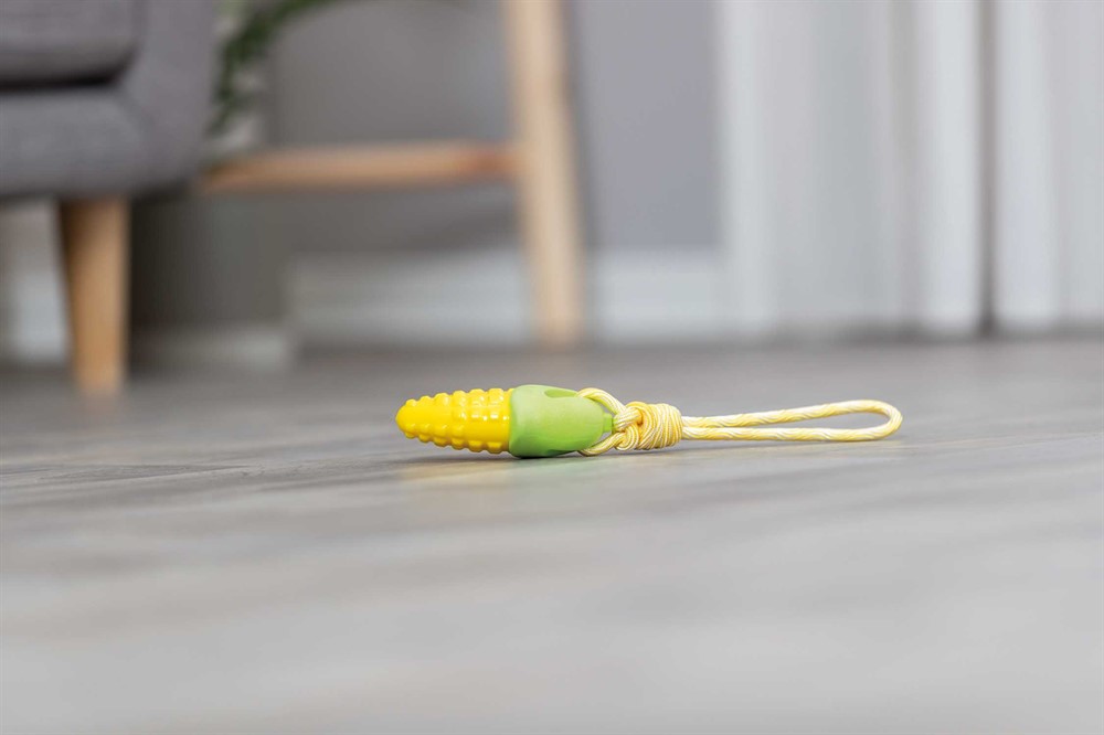 Trixie Hundleksak TPR Majskolv På Rep 13cm/34cm - 4