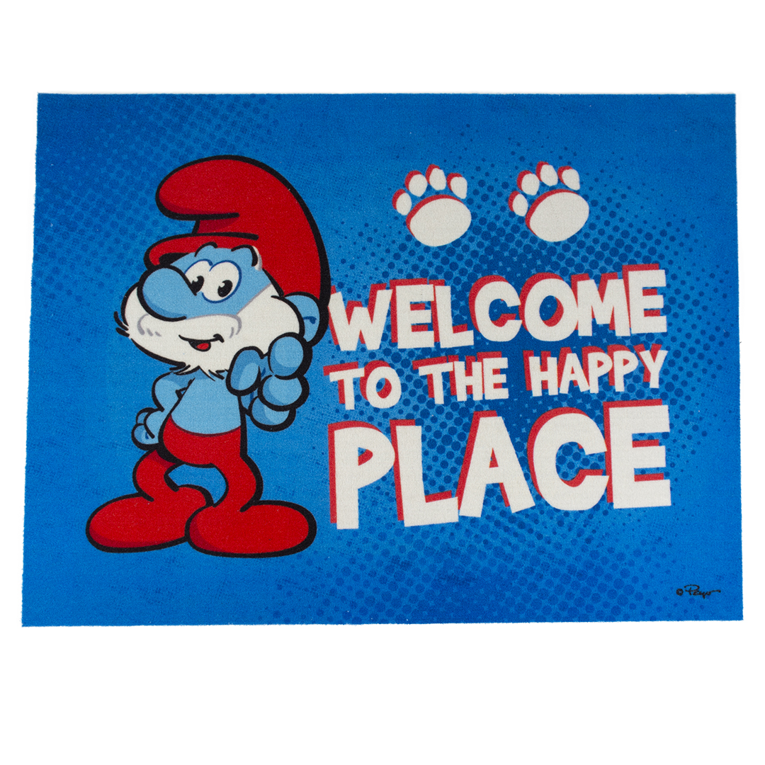 DuvoPlus Dörrmatta Gammelsmurfen Welcome To The Happy Place 60x40x0,6cm - 2