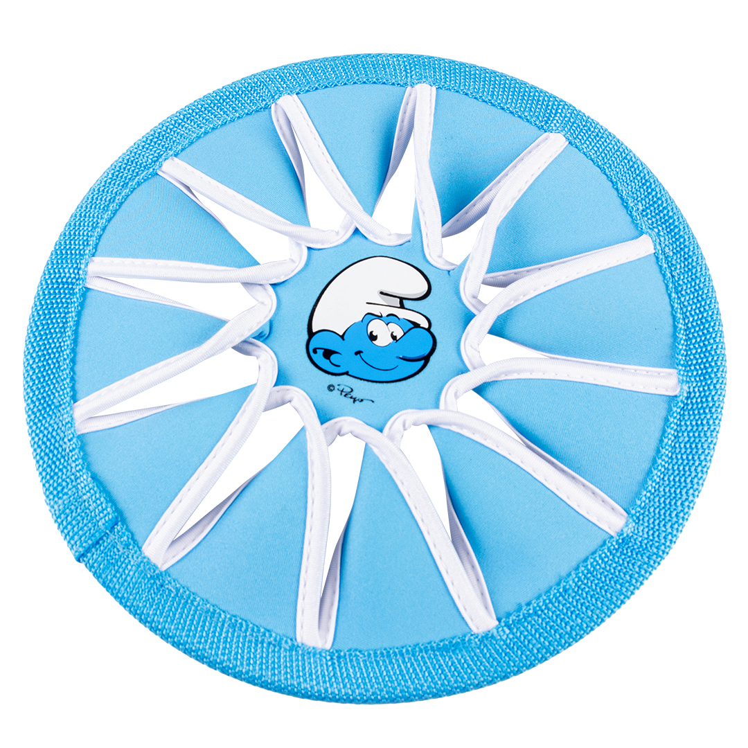 DuvoPlus Hundleksak Neoprene Hefty Smurf Frisbee 24x24x1cm Blå