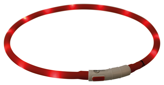 Trixie Flash Light Ring USB Silikon X-Small-X-Large 70cm x 10mm Röd - 2