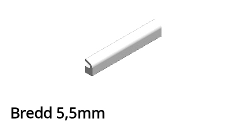 Henkovac Lockpackning Silikon Profil med Läpp 5,5mm (2,5meter)
