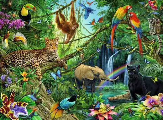Animals in the Jungle 200 XXL Bitar Ravensburger