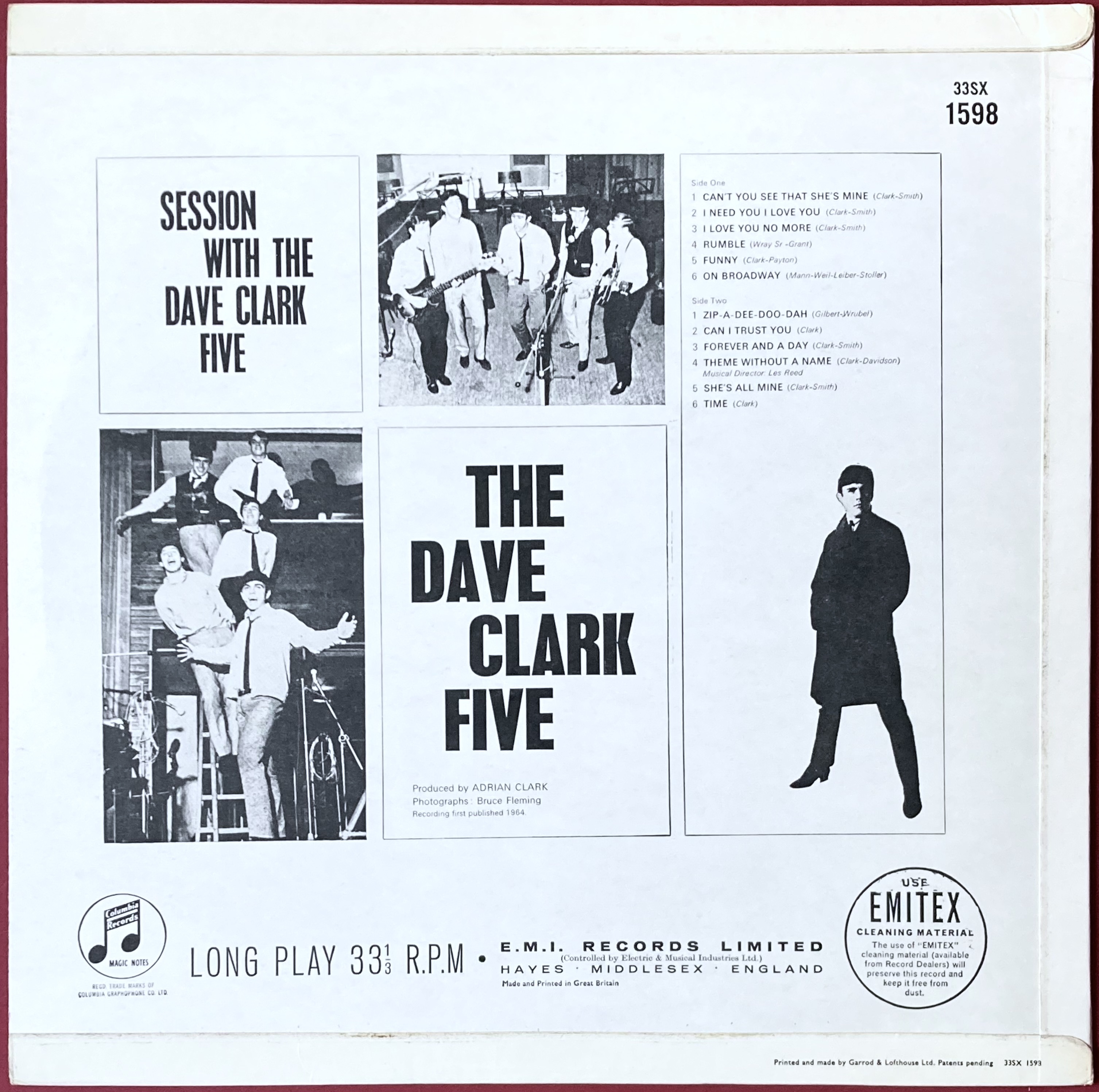 DAVE CLARK FIVE - Session with UK-orig LP 1964 - 2
