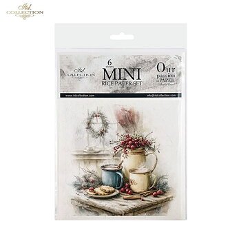 Set med 6 st olika motiv   Vinterstilleben,