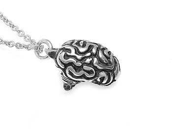 Hjärna Halsband, Anatomi Smycke i Silver