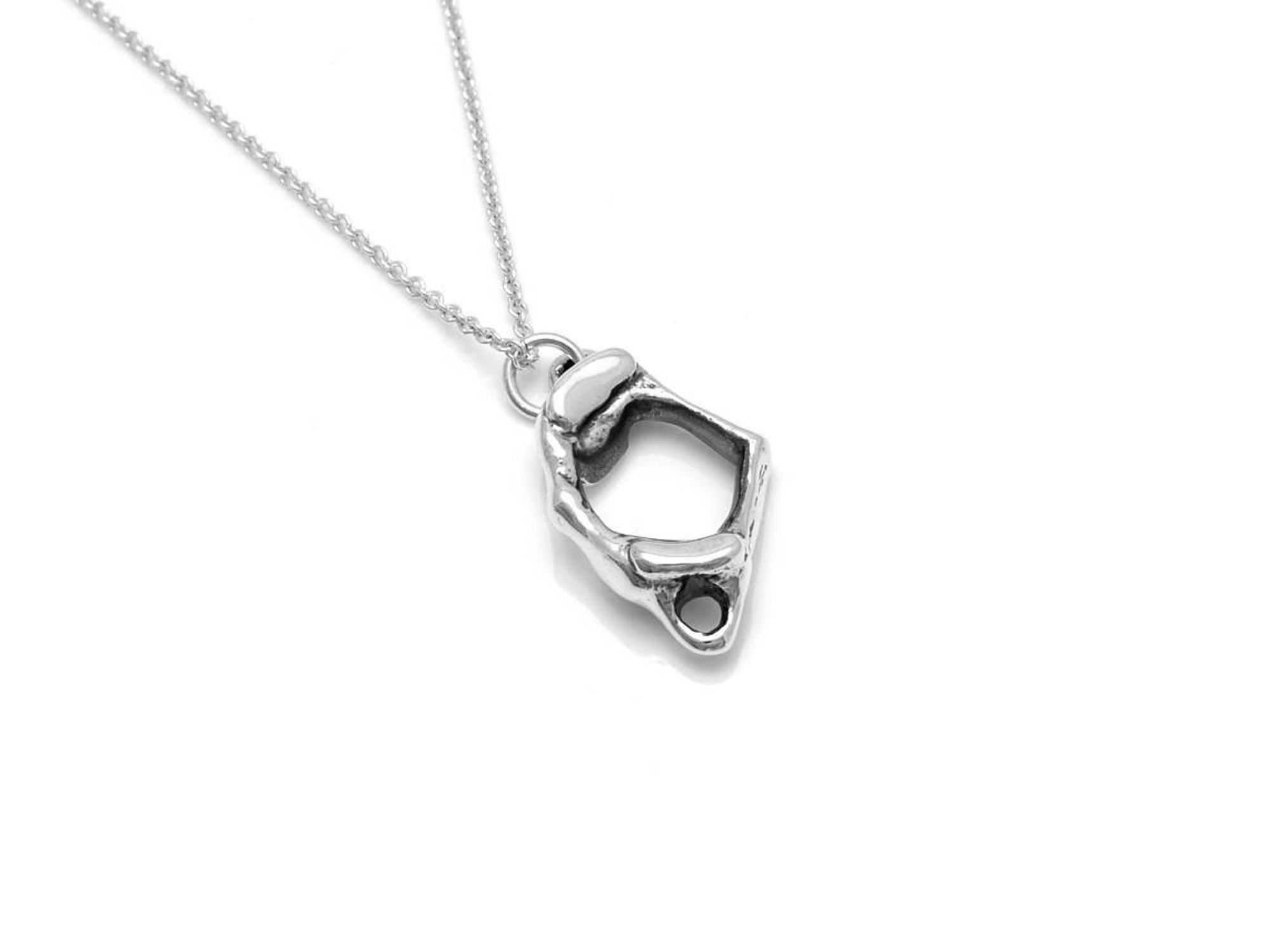 C1 Atlaskota Halsband, Ringkota Smycke i Silver - 4