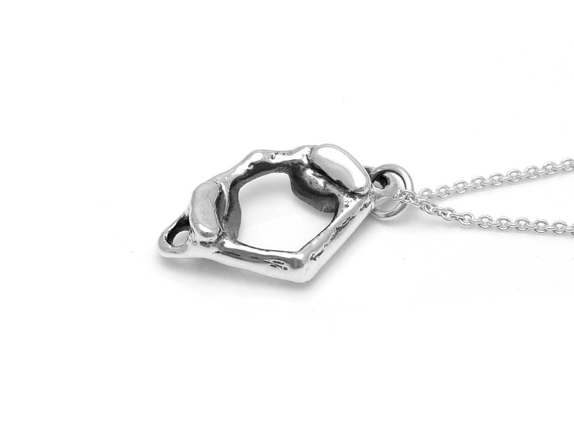 C1 Atlaskota Halsband, Ringkota Smycke i Silver - 2