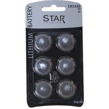 Paristo CR2450 6-pakkaus.