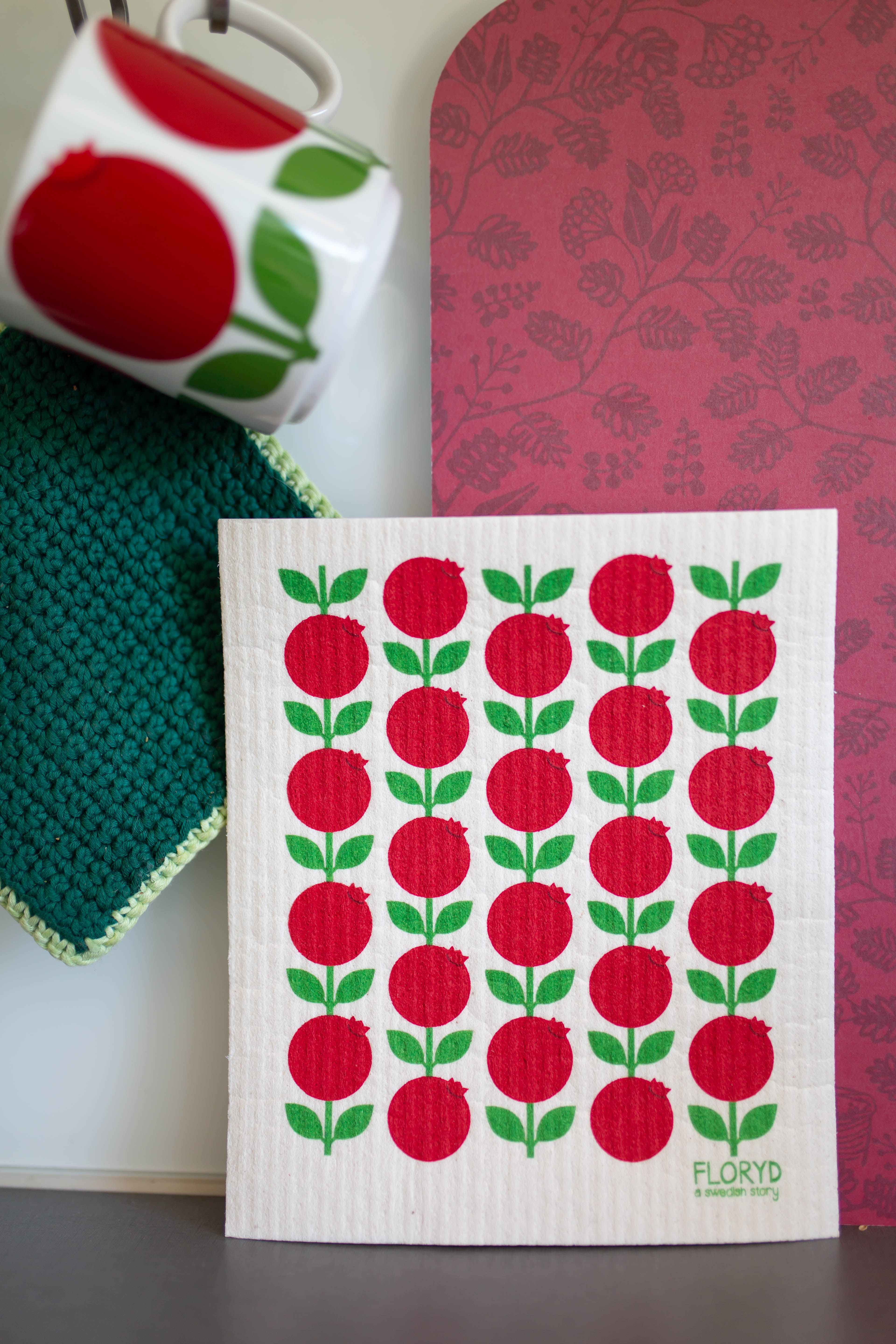 Dishcloth, LINGONBERRY
