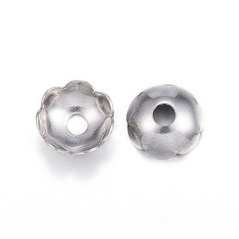Pärlkåpor 8 mm i rostfritt stål, 10 st