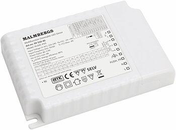 MALMBERGS MD Multidriver 50W 500-1200mA, 12VDC, 24VDC Push/1-10V dim