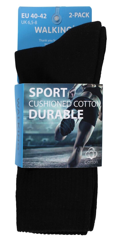 2-Pack Sportstrumpor 90% Bomull Kundfavorit - 2