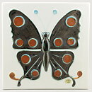 Bertil Lundgren (Galleri 1970s) Wall Plaque with Butterfly Relief 25 cm