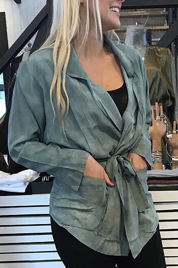 Rabens Saloner - Safira Cosmos Short Jacket - Faded Jade 
