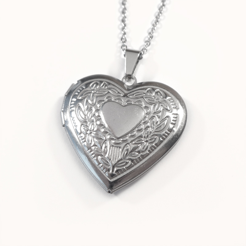 Opnanlegur medaljón, hálsmen með áletrun - Ryðfrítt stál - 2